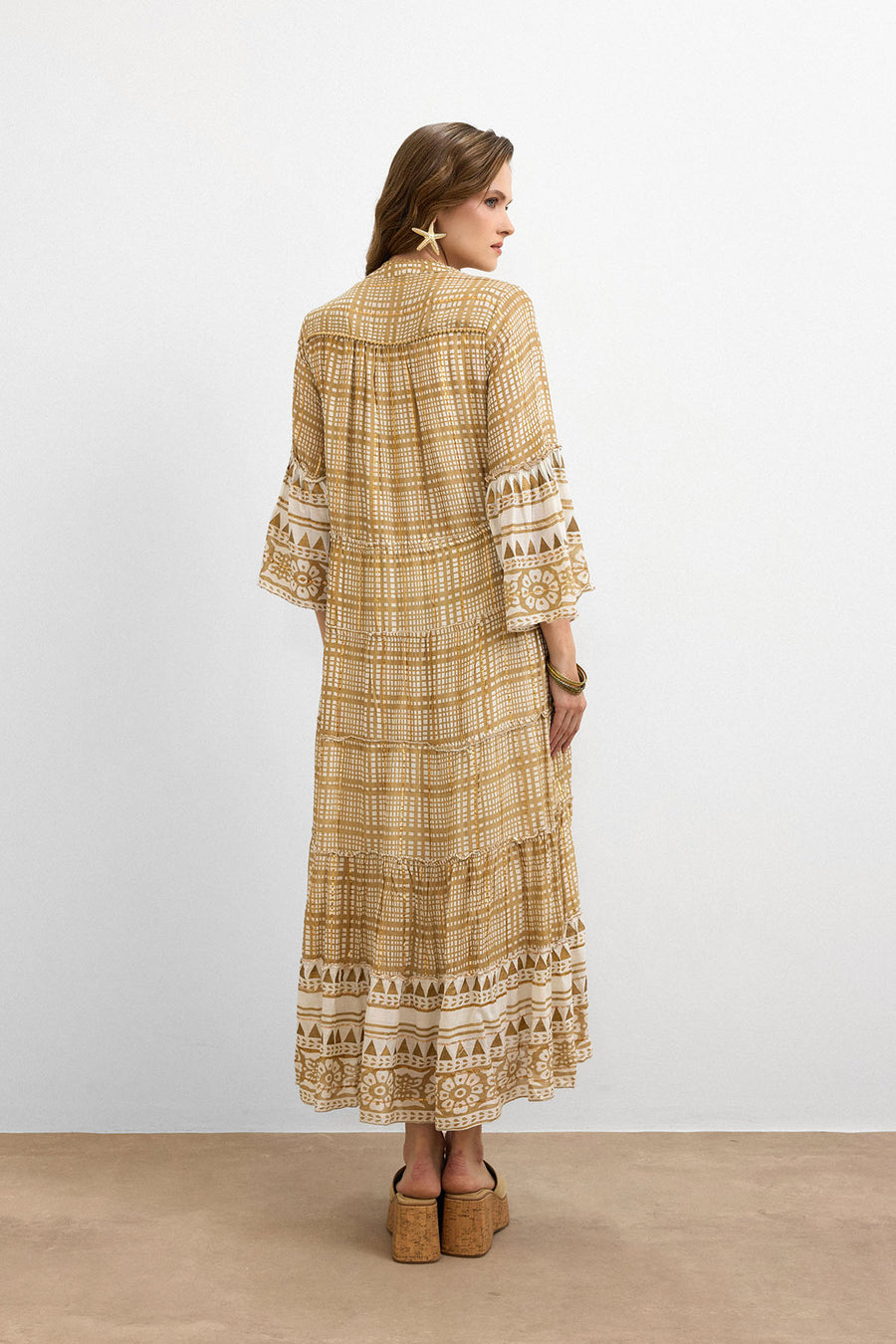 IBBN-43039 Bej Harmony Elbise