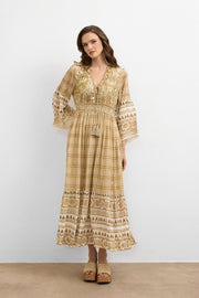 IBBN-43039 Bej Harmony Elbise