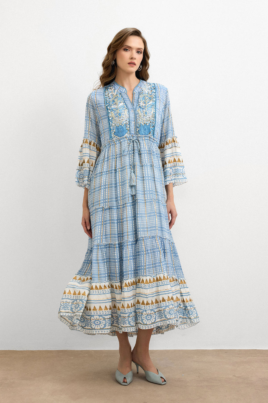 IBBN-43039 Mavi Harmony Elbise