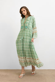 IBBN-43039 Yeşil Harmony Elbise