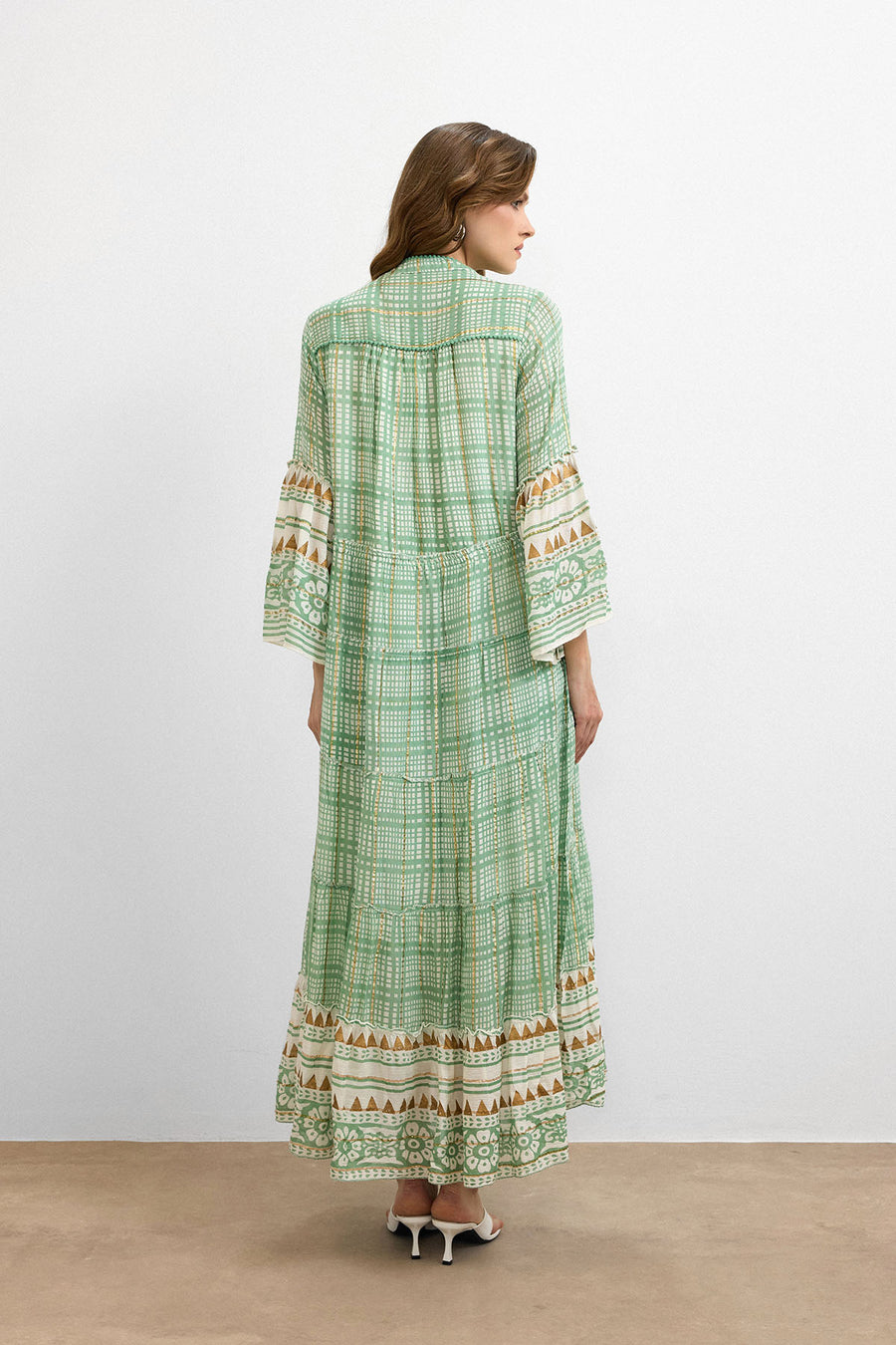 IBBN-43039 Yeşil Harmony Elbise