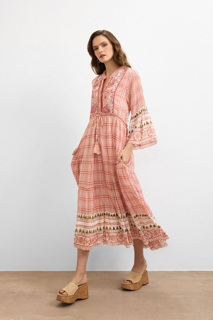 IBBN-43039 Pembe Harmony Elbise