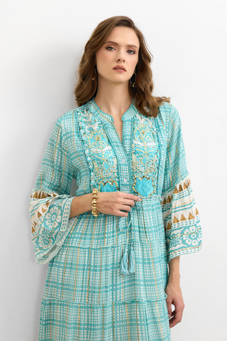 IBBN-43039 Turkuaz Harmony Elbise