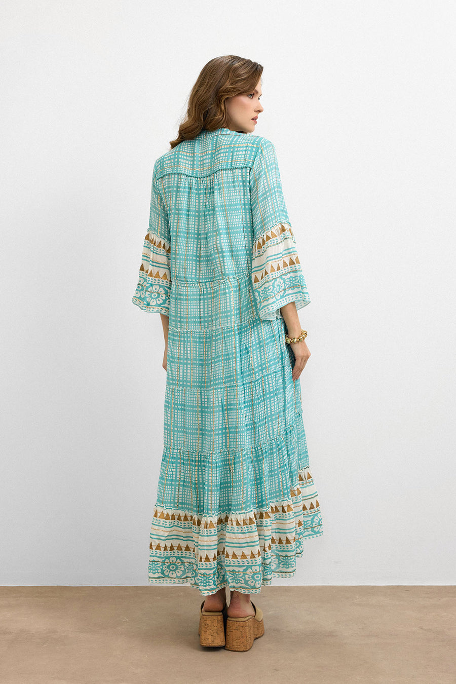 IBBN-43039 Turkuaz Harmony Elbise