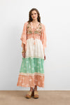Bohemian Breeze İşlemeli Elbise - Pembe