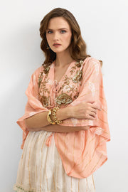 Bohemian Breeze İşlemeli Elbise - Pembe