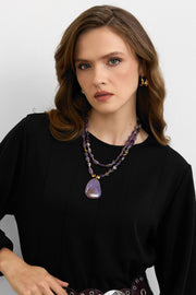Amethyst Dream Doğal Taş Kolye