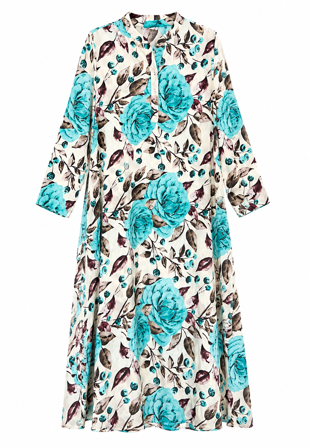 Lilyum Desenli Elbise - Hyl0362