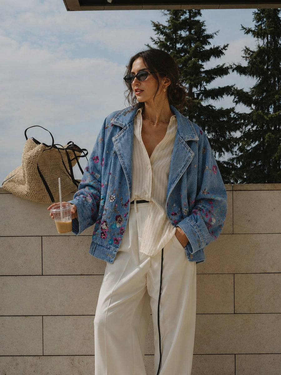 Moonflower Denim Ceket