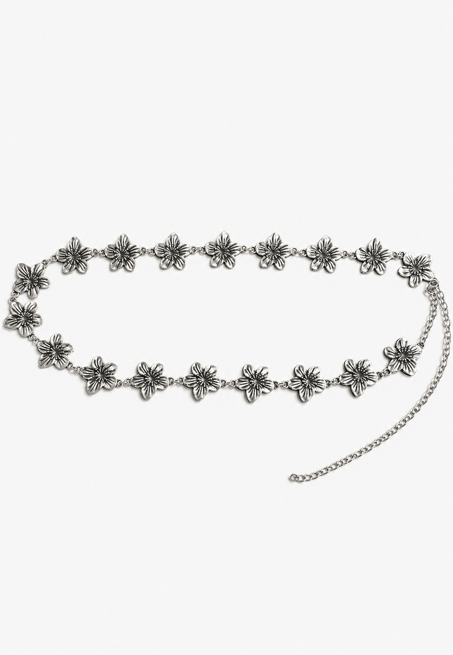 Zamak Çiçek Detaylı Kemer