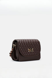 Wanda İnci Taneli Saplı Kapitone Kadın Çantası Siyah