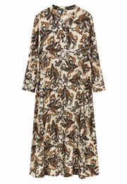 Lilyum Desenli Elbise - Hyl0362