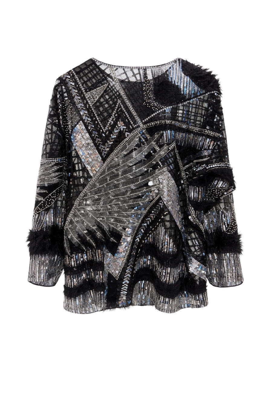 Noir Mozaiği Couture Bluz