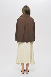 ORF-Kruvaze Görünümlü Modern Kesim Kahve Gömlek