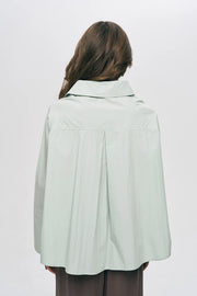 ORF-Kruvaze Görünümlü Modern Kesim Mint Gömlek