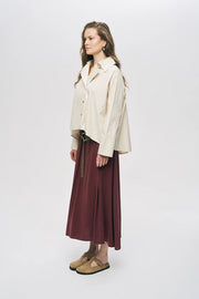 ORF-Kruvaze Görünümlü Modern Kesim Sarı Gömlek