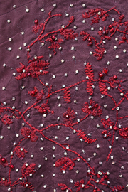 Royal Night Taşlı Bomber Bordo