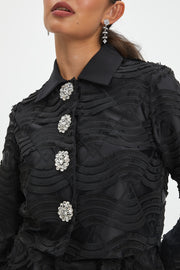 Kadın İkili Takım – Zarif Taşlı Detaylar ve Özgün Kumaş Dokusu – Özel Gün ve Davetler İçin Şık Tasarım