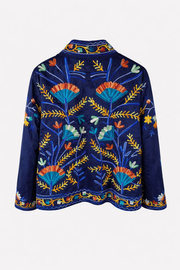 Nakış İşleme Tasarım Ceket Saks