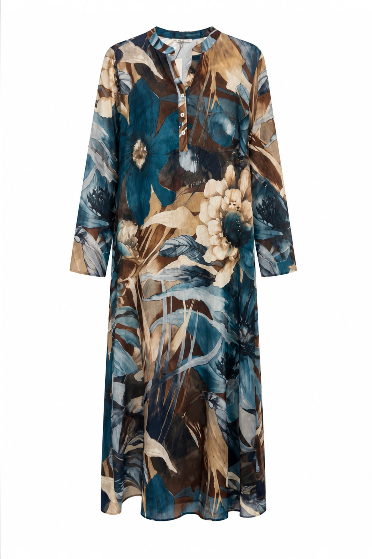 Lilyum Desenli Elbise - HYL0362