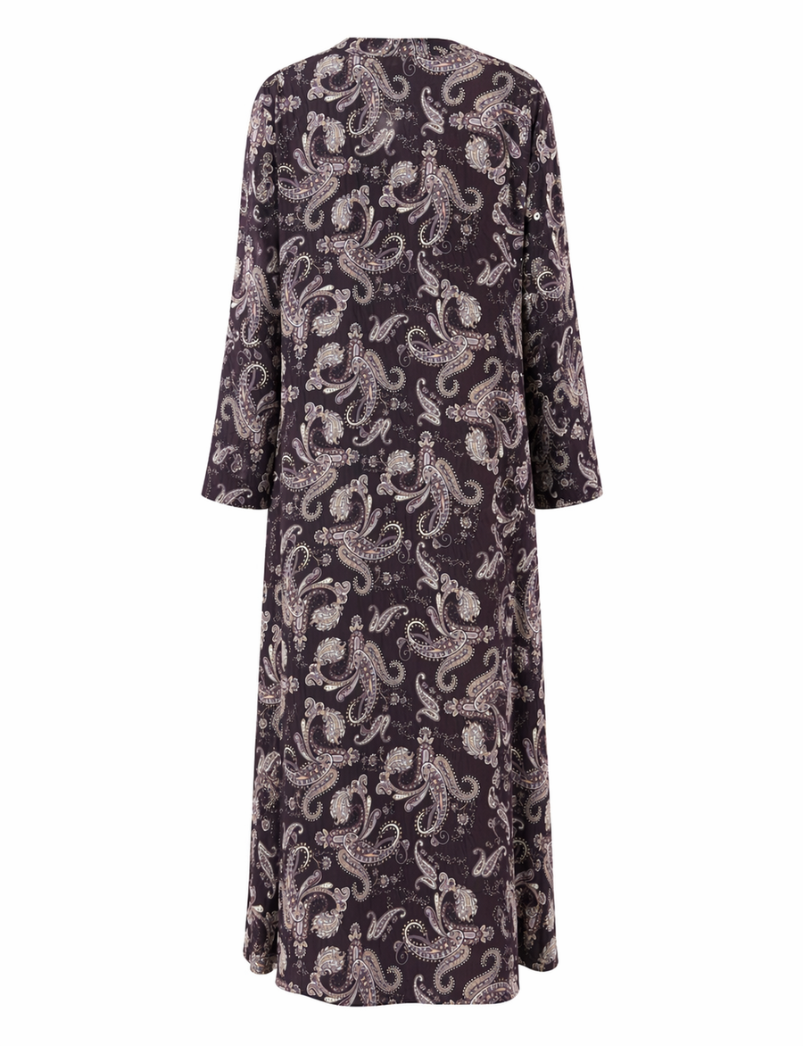 Lilyum Desenli Elbise - Hyl0362