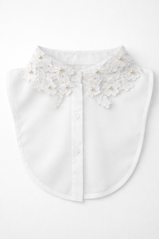 Beyaz Dantelli Gömlek Yakalık