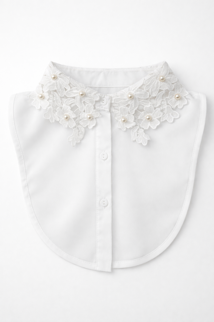 Beyaz Dantelli Gömlek Yakalık