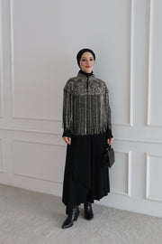 Boncuk Taşlı Pelerin