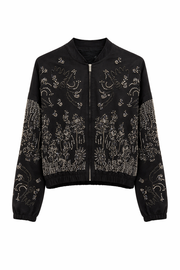 Royal Night Taşlı Bomber Siyah