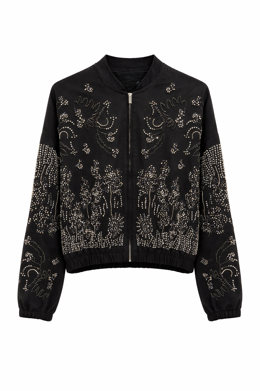 Royal Night Taşlı Bomber Siyah