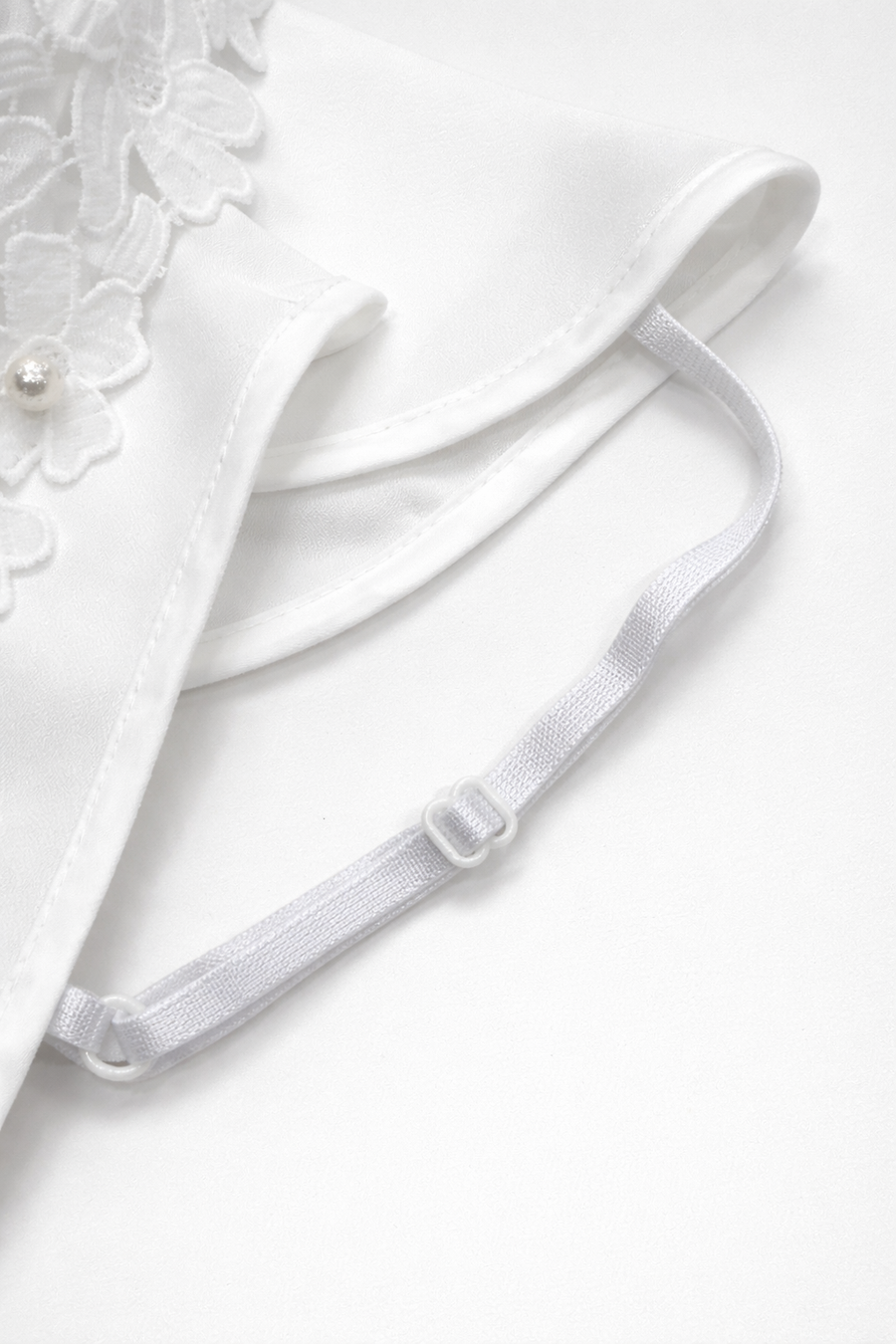 Beyaz Dantelli Gömlek Yakalık