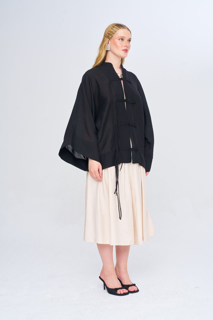 Çin Yaka Oversize Kimono 34991