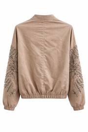 Royal Night Taşlı Bomber Bej 72539