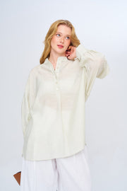 Hakim Yaka Desenli Gömlek Mint Rs34977
