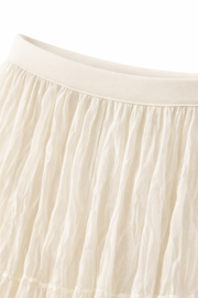 Soft Cream Volanlı Maxi Etek