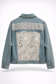 Nakış Detaylı Kot Ceket