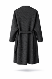 Kelebek Detaylı Kapitone Uzun Kaban