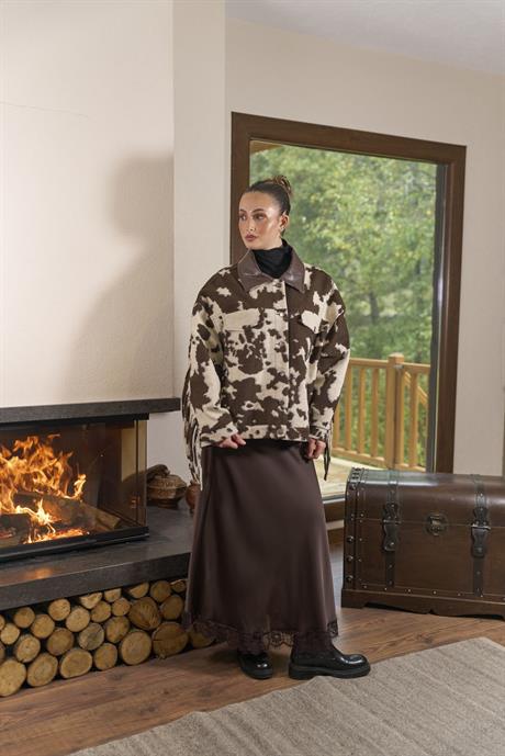 7173 Saten Dantelli Etek