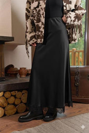 7173 Saten Dantelli Etek