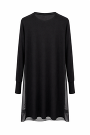 Rayon Şifonlu U.Kol Penye Siyah-RS875