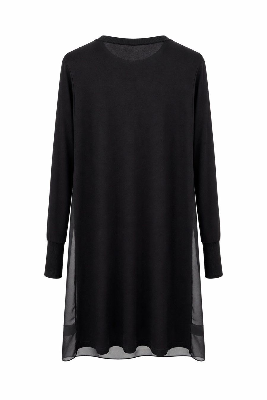 Rayon Şifonlu U.Kol Penye Siyah-RS875