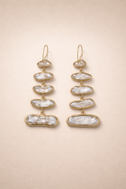İnci Dokunuşlu Katman Küpe-RS26550