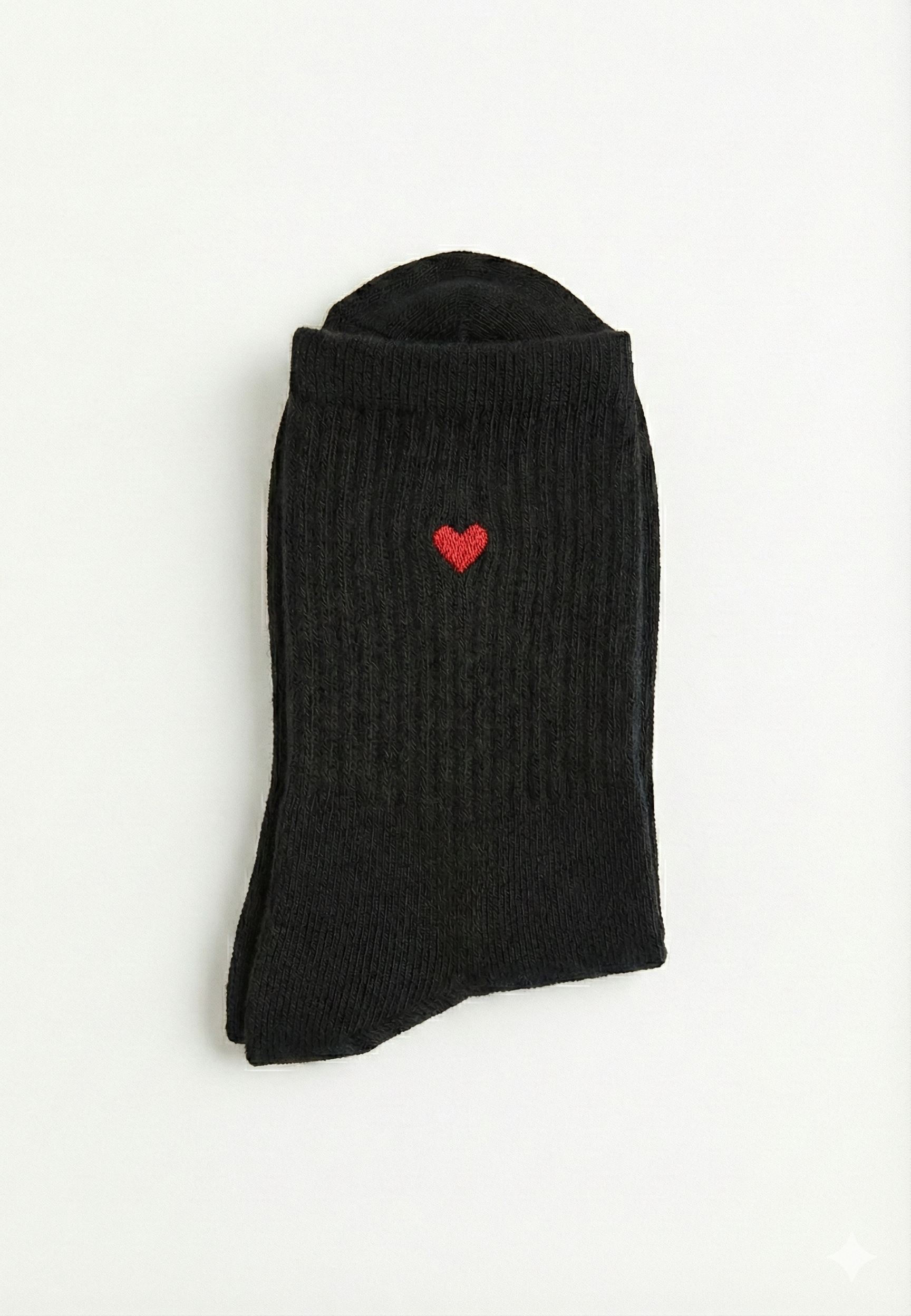 Minimal Kalp Desenli Çorap