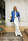 Taş İşlemeli Oversize Denim Ceket
