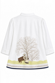 Sakura Garden Nakışlı Gömlek-RS9267