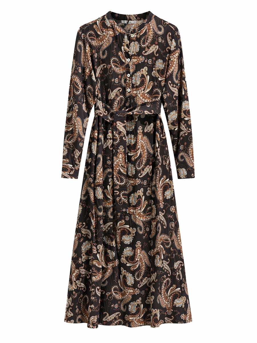 Lilyum Desenli Elbise - Hyl0362