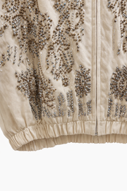 Royal Night Taşlı Bomber Krem 72539