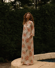 Lilyum Desenli Elbise - HYL0362