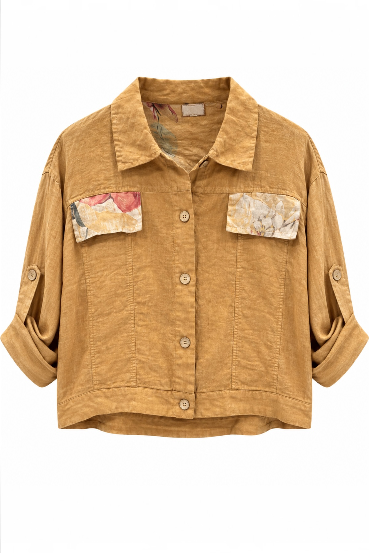 Ceketli Ham Keten İkili Takım Camel-63829