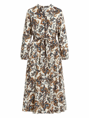 Lilyum Desenli Elbise - Hyl0362
